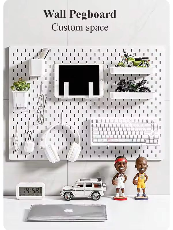Best-Selling Home Item, Only Suitable For Our Store Hole Board, Not For Anyother Peg Board. Basic Living 1Pc Wall-Mounted And No Drilled Pegboard , Multiple Combination Kit Accessories, Suitable For Workbench/ Kitchen/Office/Craft Room/Bathroom.
