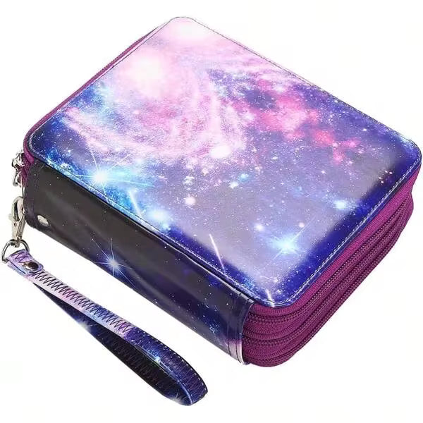 TYD PU Pencil Case With 72 Slots - Colored Pencil Case Organizer With Zipper For Watercolor Pens Or Markers